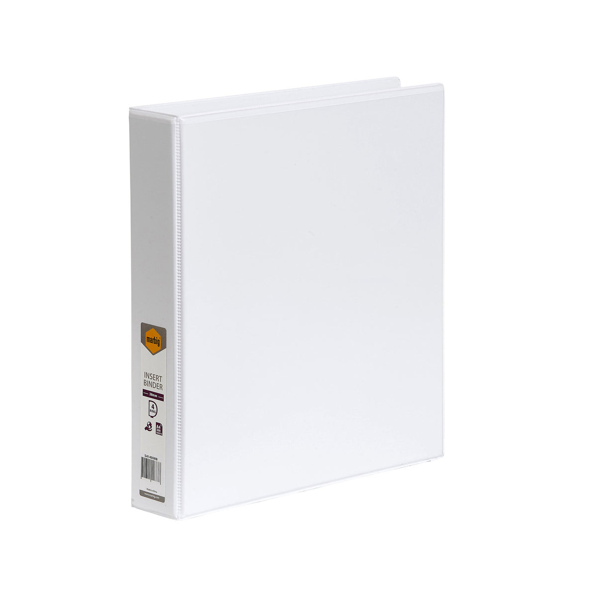 MARBIG® CLEARVIEW INSERT BINDER A4 38MM 4D WHITE