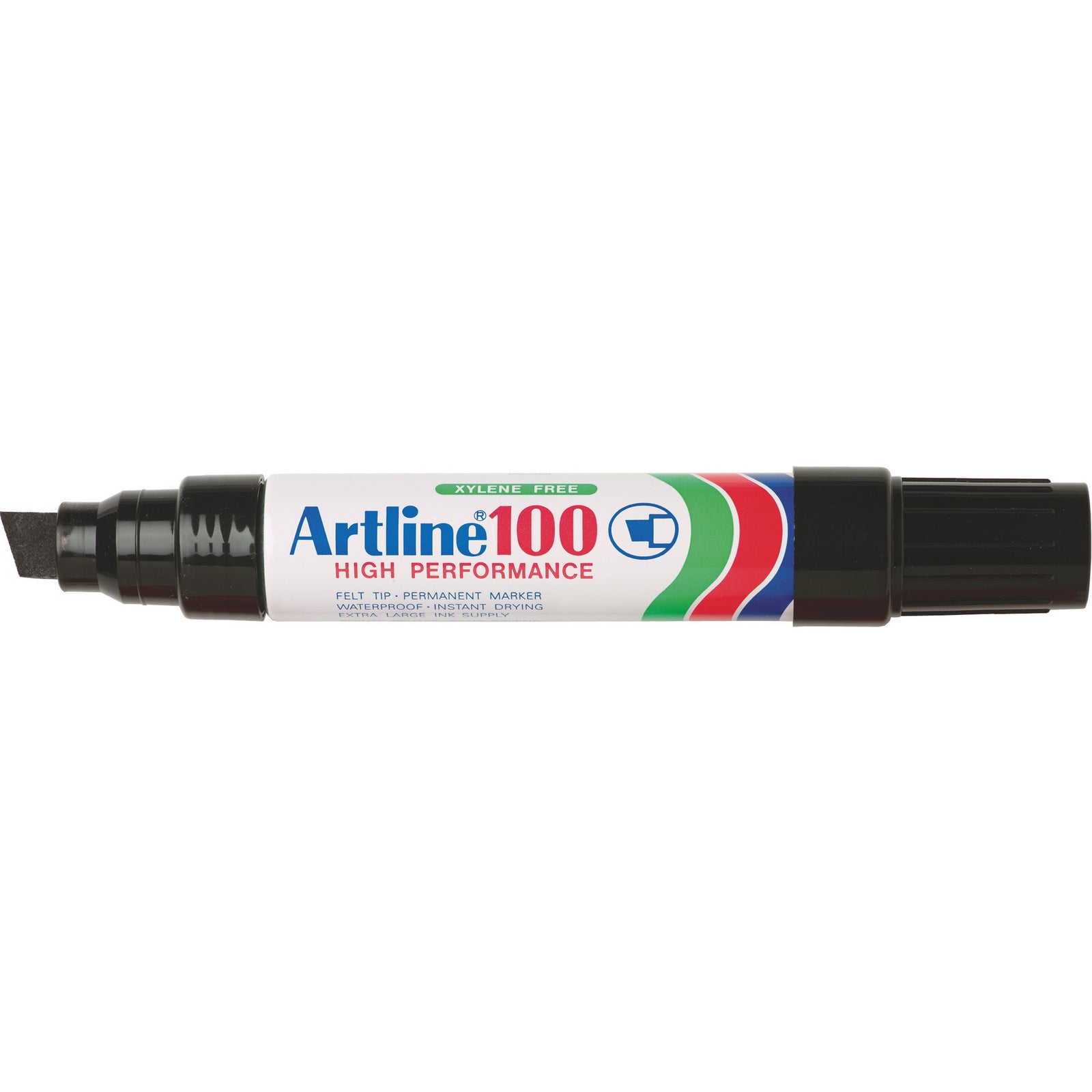 ARTLINE 100 PERMANENT MARKER 12MM CHISEL NIB BLACK