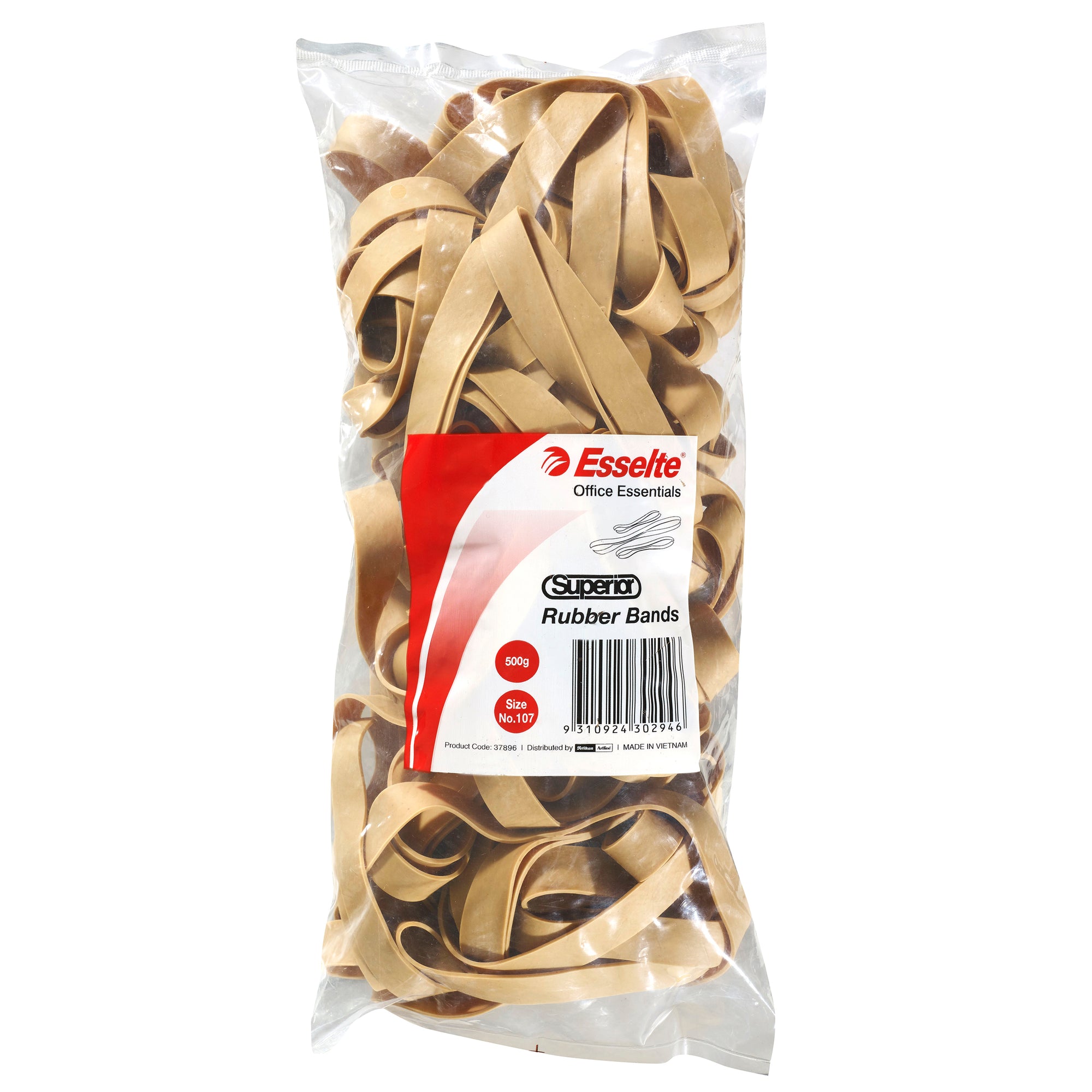 ESSELTE SUPERIOR RUBBER BANDS 500g BAG NO.107