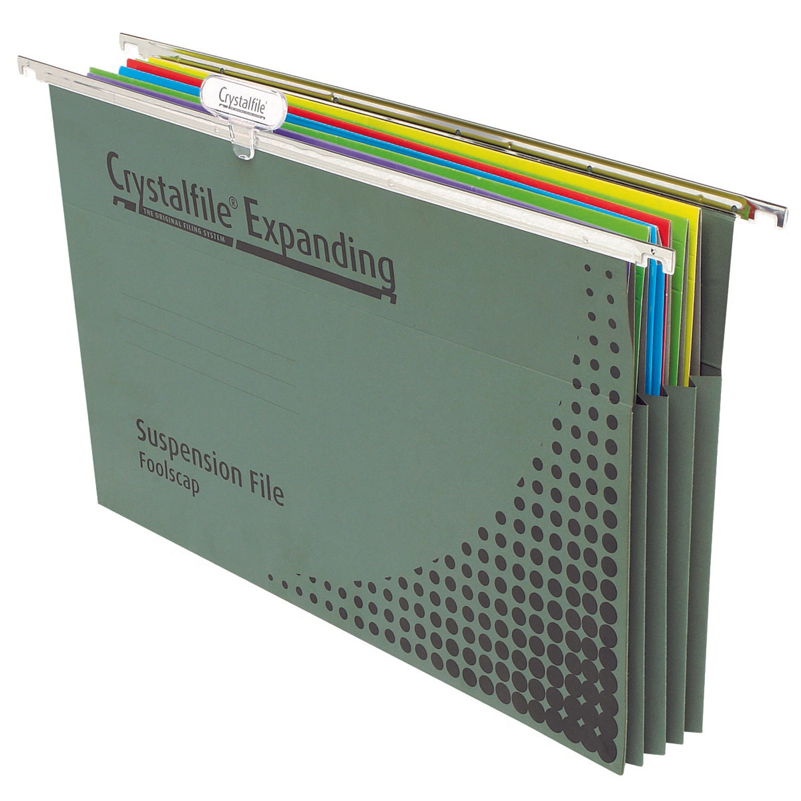CRYSTALFILE EXPANDING FOOLSCAP SUSPENSION FILE (PK10)