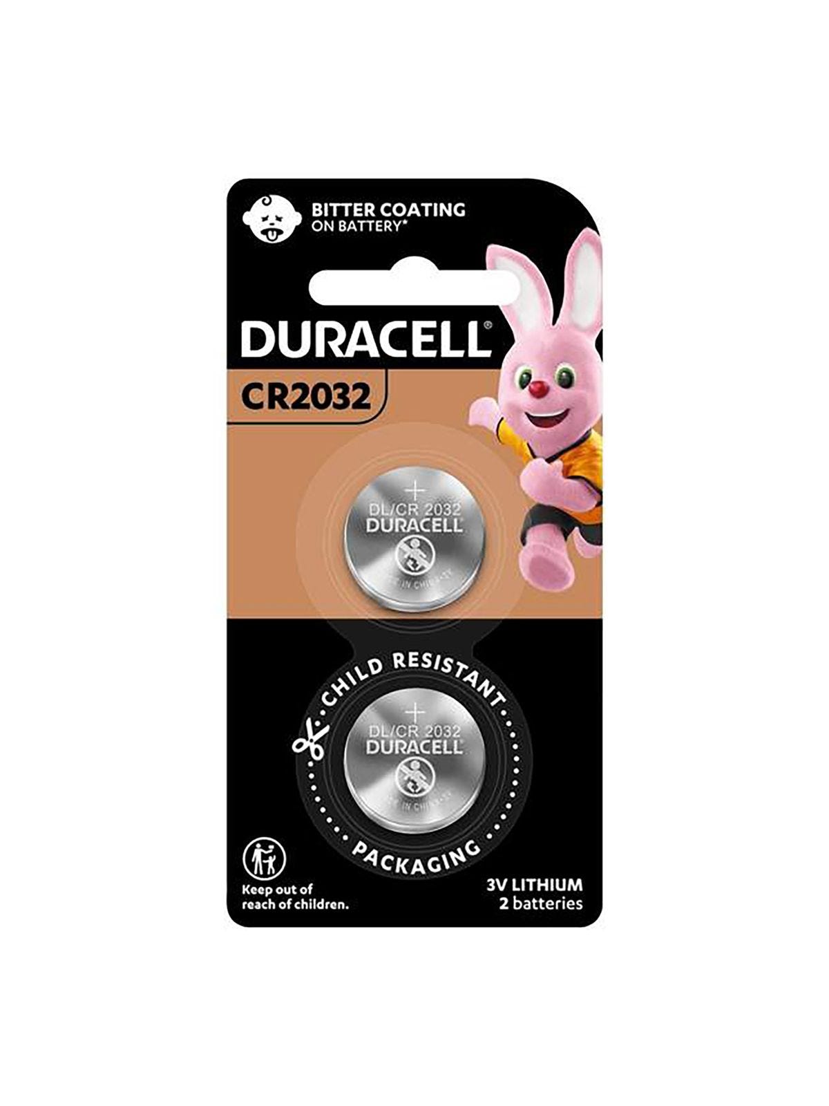 DURACELL CR2032 3V LITHIUM BATTERY (PACK OF 2)