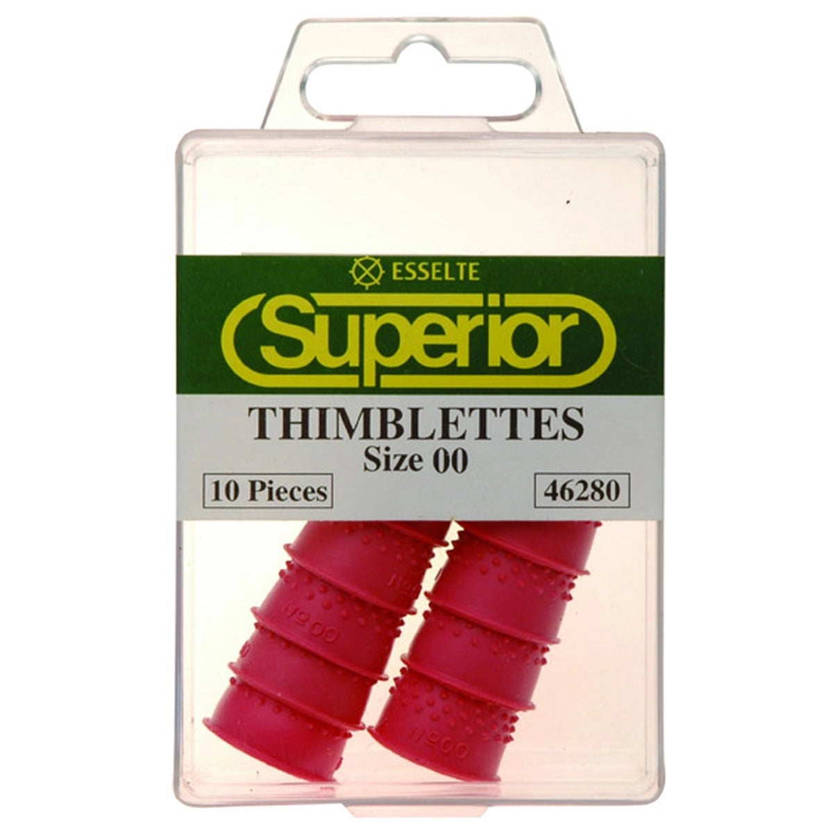 ESSELTE #46280 SUPERIOR THIMBLETTES SIZE 00 BOX 10 PINK