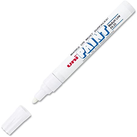 MARKER PAINT UNI PX20 2.8MM MEDIUM BULLET TIP WHITE