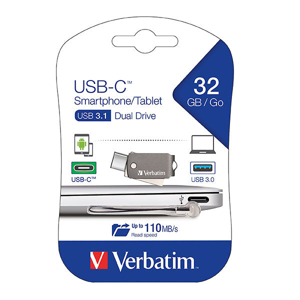 VERBATIM ON THE GO USB-C 3.1 DRIVE 32GB