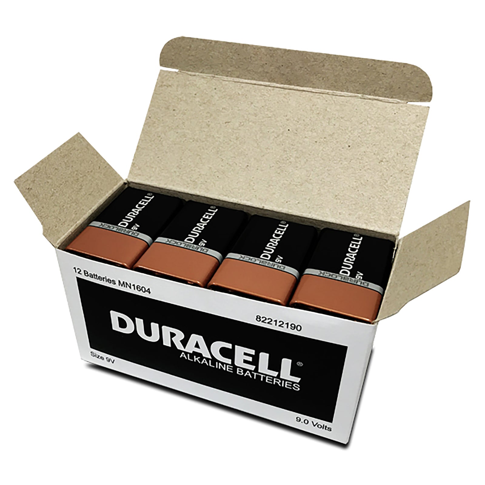 DURACELL COPPERTOP 9V BATTERY BOX OF 12