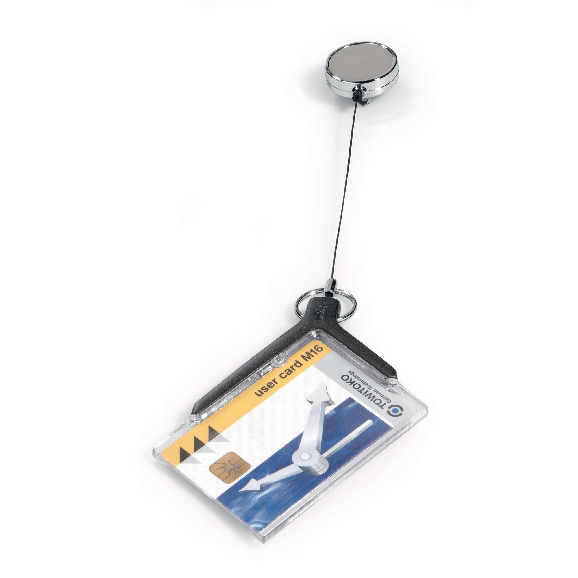 DURABLE DELUXE PRO CARD HOLDER WITH BADGE REEL 54X85MM