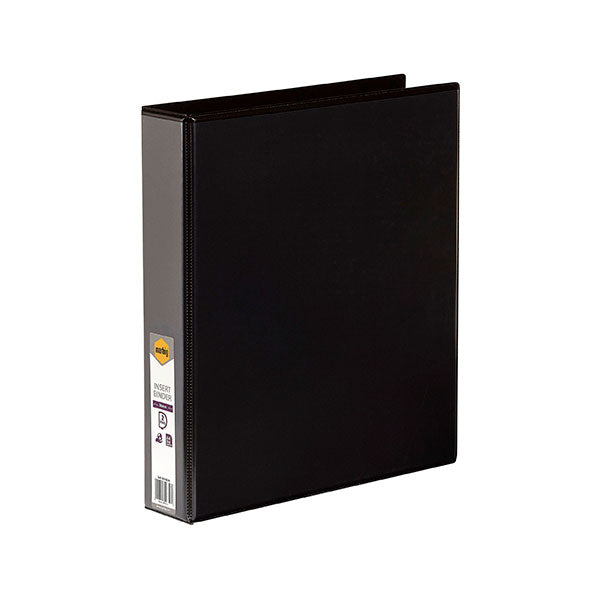 MARBIG CLEARVIEW INSERT BINDER A4 38MM 2D BLACK