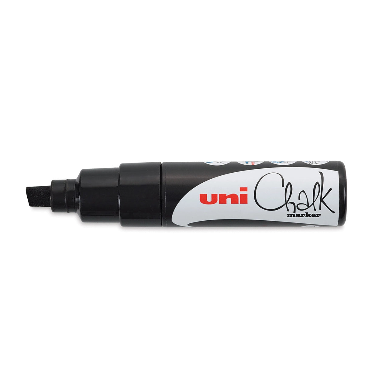 Uni Liquid Chalk Marker (PWE-8K) Chisel Tip 8mm Black