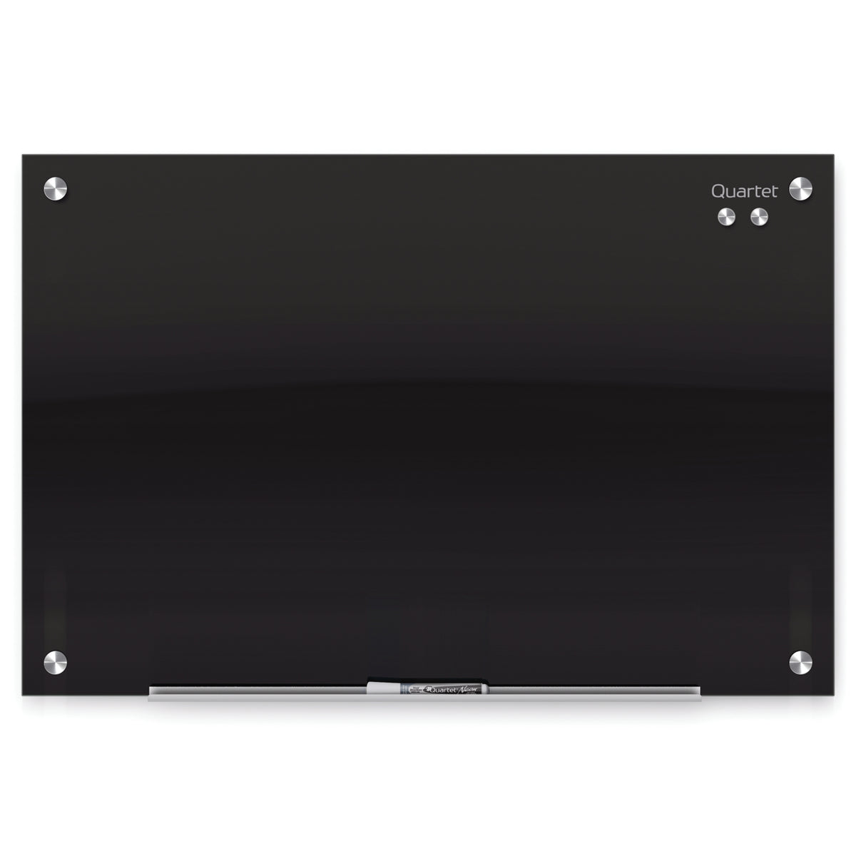 QUARTET GLASS BOARD INFINITY 450X600MM BLACK (includes 4pk Liquid Chalk Markers)