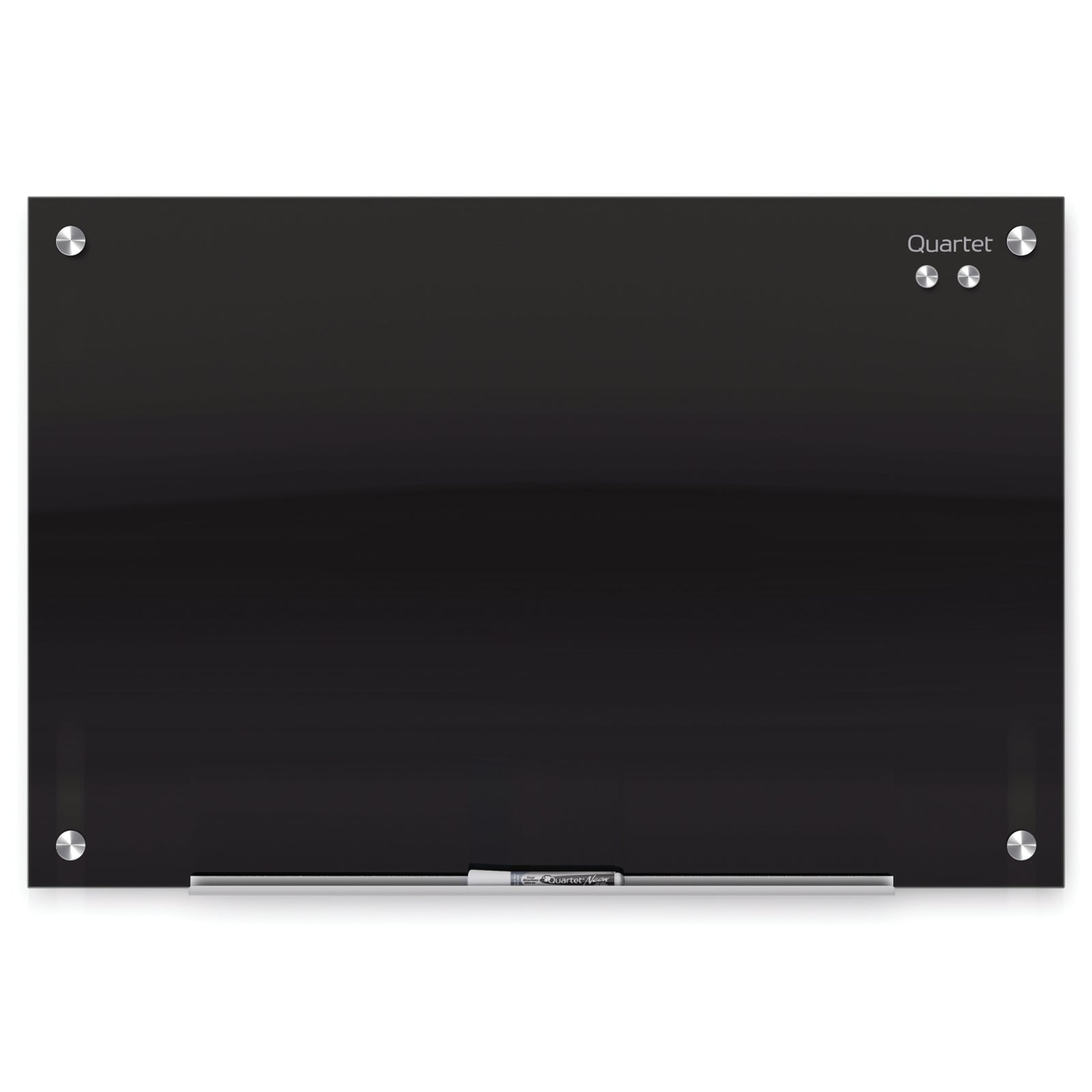 QUARTET GLASS BOARD INFINITY 450X600MM BLACK (includes 4pk Liquid Chalk Markers)