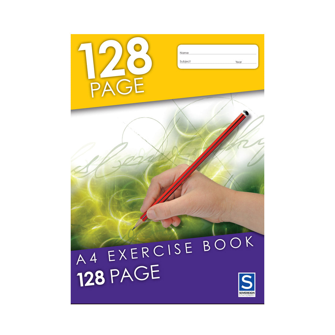 SOVEREIGN EXERCISE BOOK (225X175MM) 8MM RULED 128PG