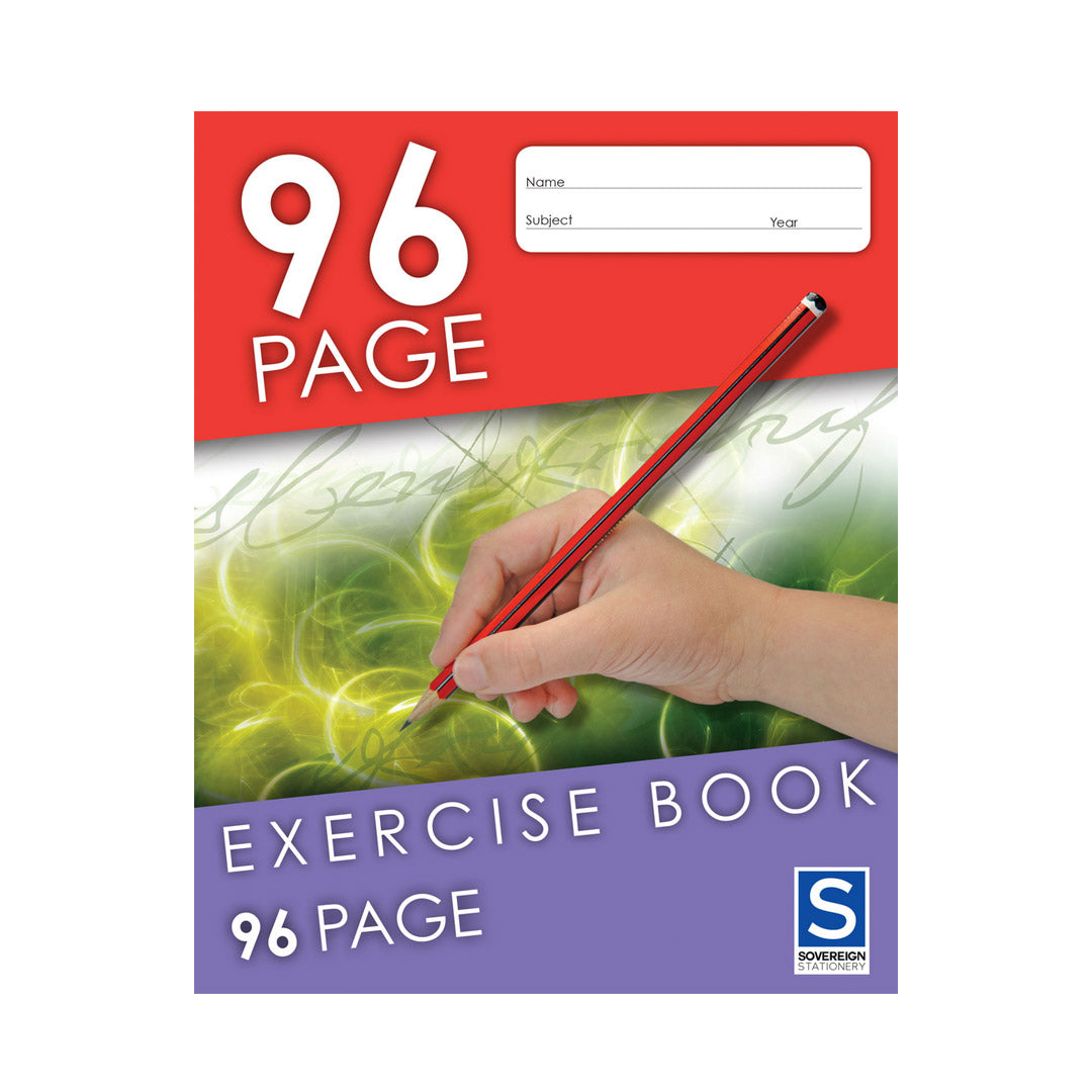 SOVEREIGN EXERCISE BOOK (225X175MM) 8MM RULED 96PG