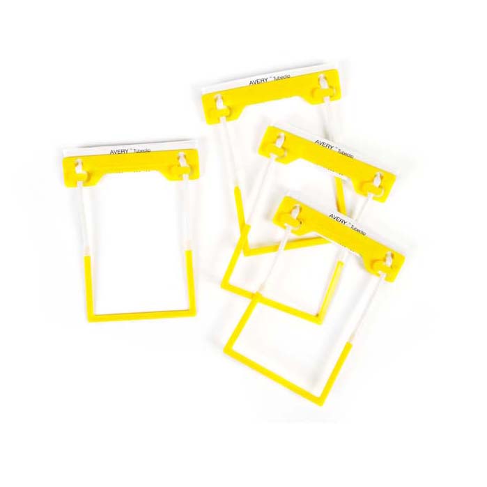 AVERY FILE FASTENER TUBECLIP YELLOW PK10