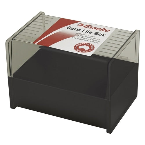 Esselte Sws Card File Box 102x152 (6x4) Black - That Office Place Mackay