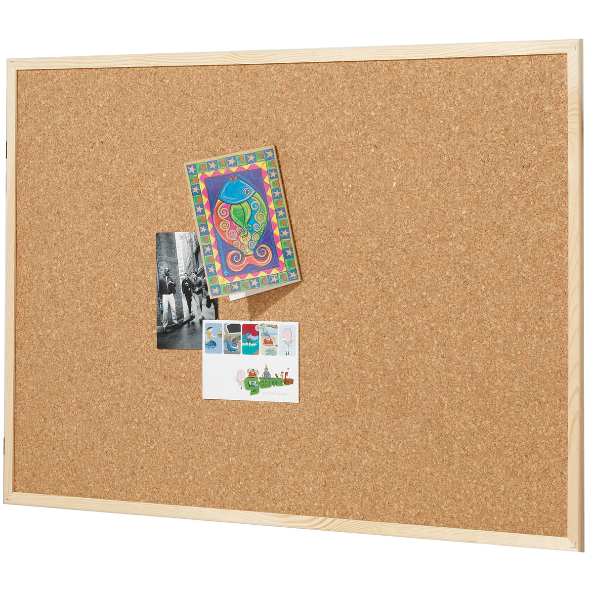 QUARTET CORKBOARD PINE FRAME 600X900MM