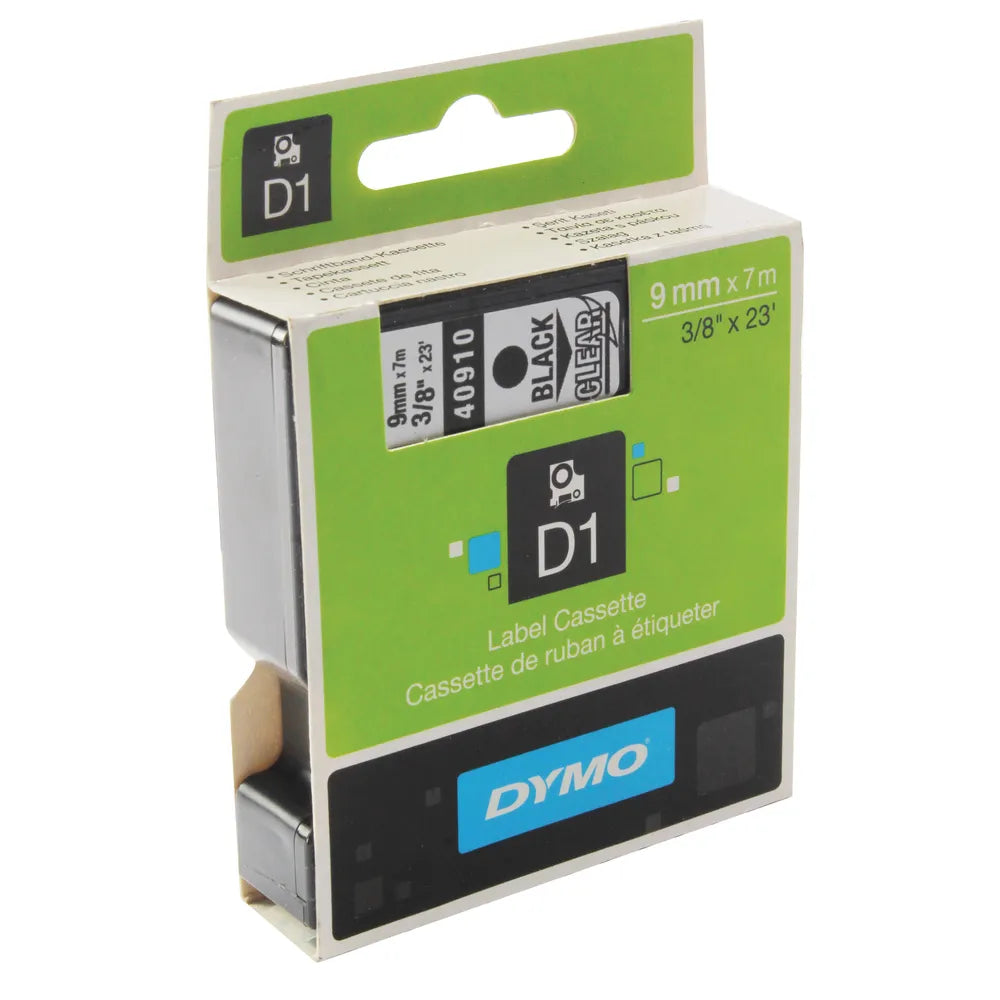 Dymo SD1978364 Genuine 12mm x 5.5m Black On White D1 Durable Label Tape