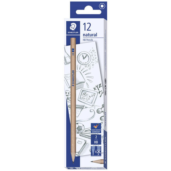 STAEDTLER 130 60N-2 NATURAL GRAPHITE PENCILS HB - BOX OF 12