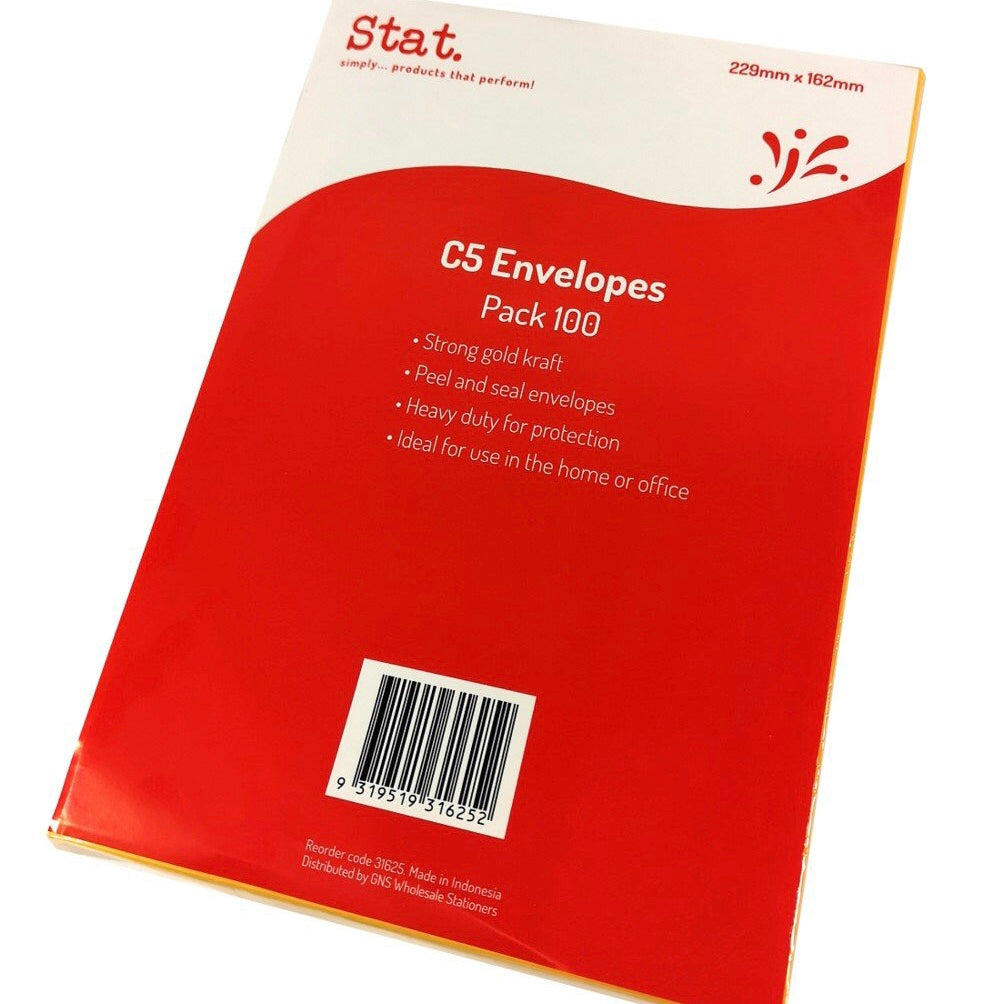 Stat C5 Envelopes Strong Gold Kraft