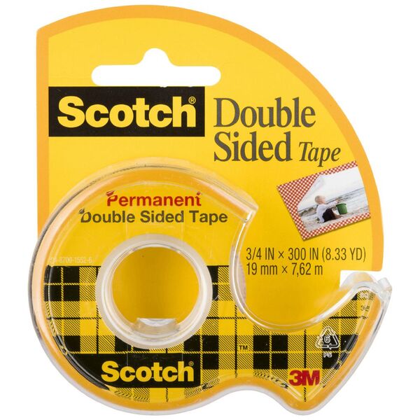 SCOTCH CLEAR DOUBLE-SIDED TAPE 3M (WITH DISPENSER)