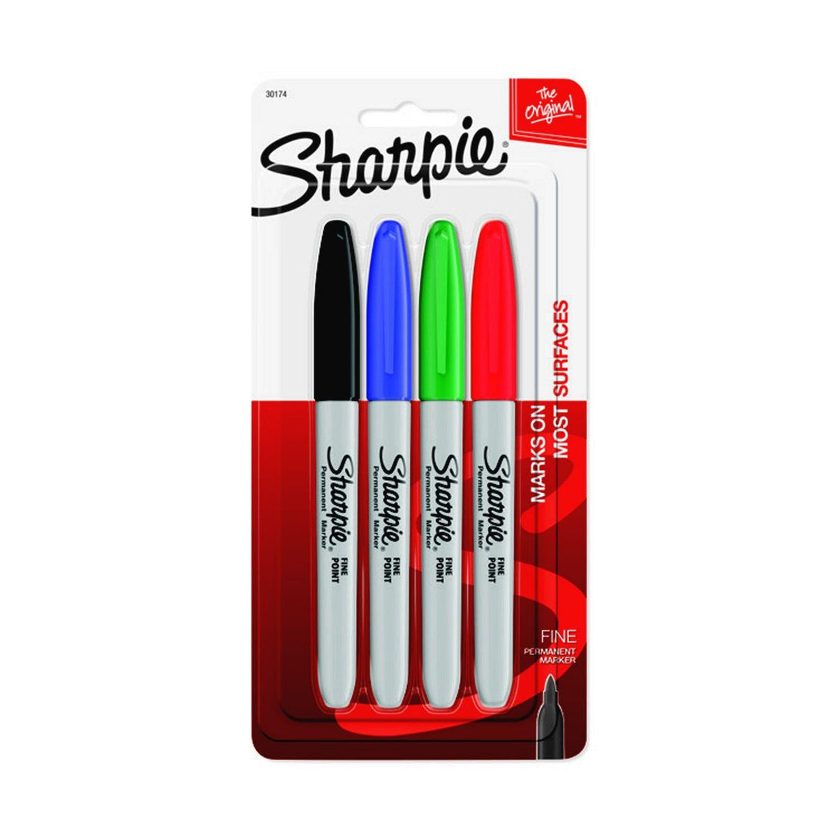 SHARPIE PERMANENT MARKER (FINE ASSORTED PACK OF 4)