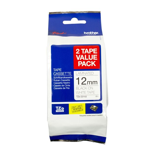 Brother P-Touch TZE-231 Twin Pack Tape