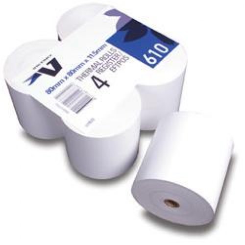 Cash Register Rolls - Victory - 80x80x11.5mm - Thermal - Pack of 4